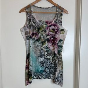 Floral Lace Print Women's Top (B)